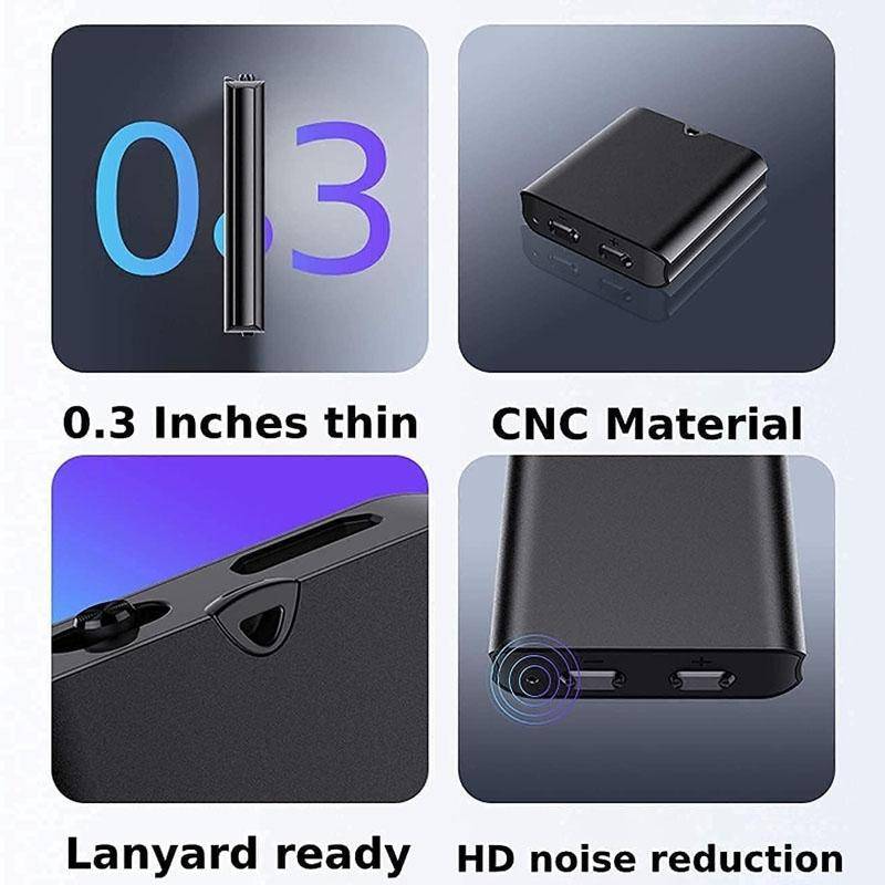 Q63 HD Noise Canceling Magnetic Voice Recorder Portable Intelligent Voice Activated Recording Pen...