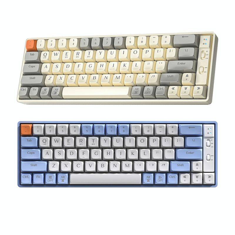 LANGTU GK65 65 Keys Wireless / Bluetooth / Wired Three Model Game Mechanical Keyboard, Cable Leng...