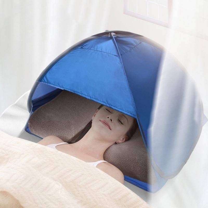 Indoor and Outdoor Automatic Quick Opening Sunshade Headrest Tent, Size: M 70x50x45cm(Red)