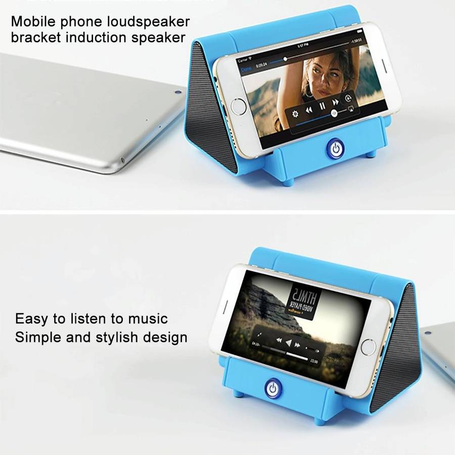 SY317A Portable Phone Stand Wireless Induction Stereo Speaker, Support Hands-free Calls & AUX IN(...