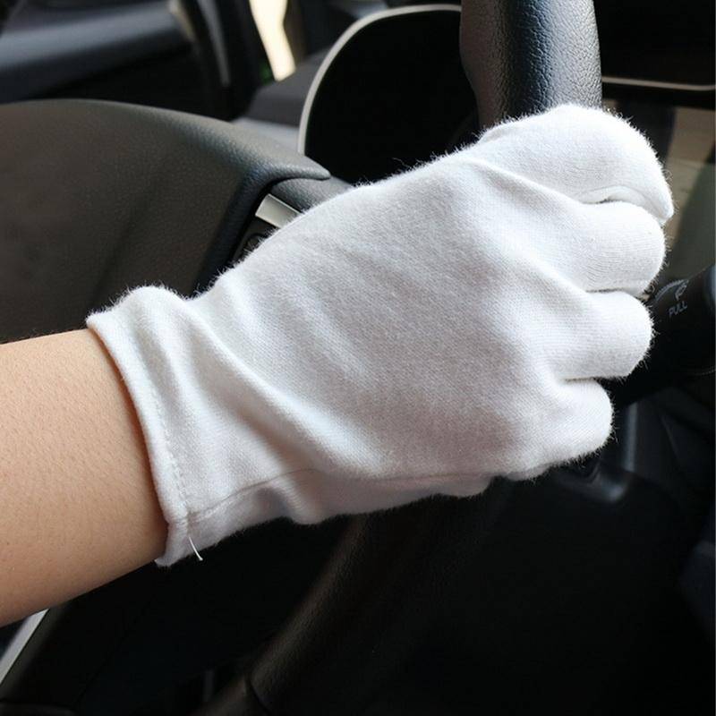 12 Pairs Pure Cotton Working Gloves, Medium Thick SizeFree Size