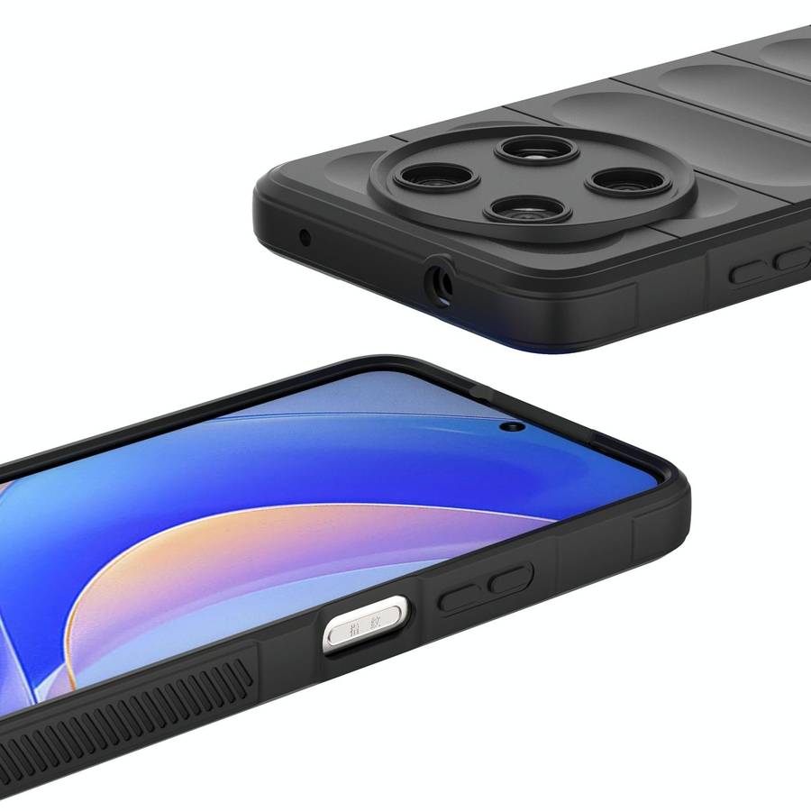 For Huawei Nova Y90/Enjoy 50 Pro Magic Shield TPU + Flannel Phone Case(Dark Blue)