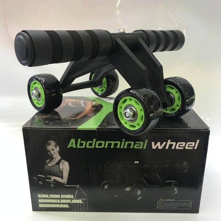 Multifunctional Frog-Style Four-wheel Abdominal Wheel Abdominal Muscle Exercise Fitness Equipment...