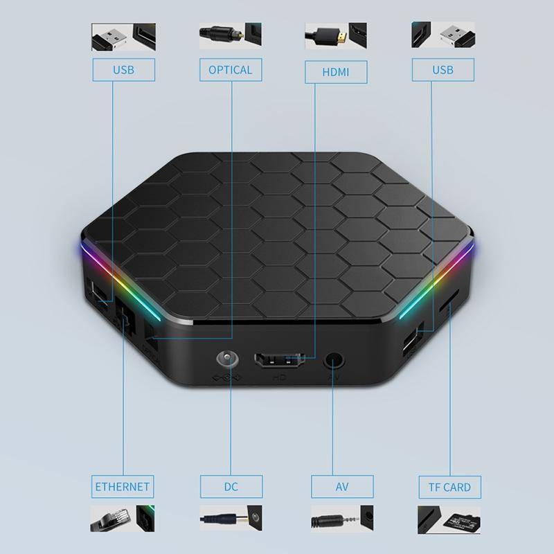T95Z Plus 8K WiFi6 Android 12.0 Smart TV Box with Remote Control, 4GB+64GB, Allwinner H618 Quad-C...