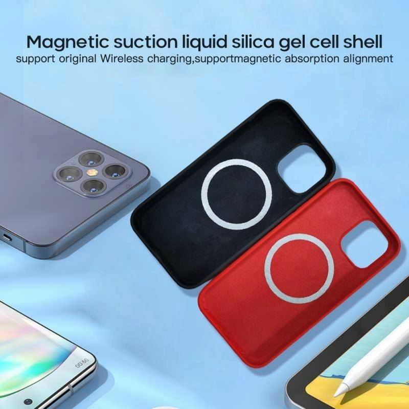 For iPhone 15 MagSafe Liquid Silicone Full Coverage Phone Case(White)