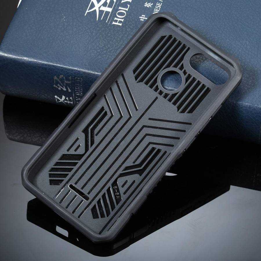 For Xiaomi Redmi 6 Armor Warrior Shockproof PC + TPU Protective Case(Black)