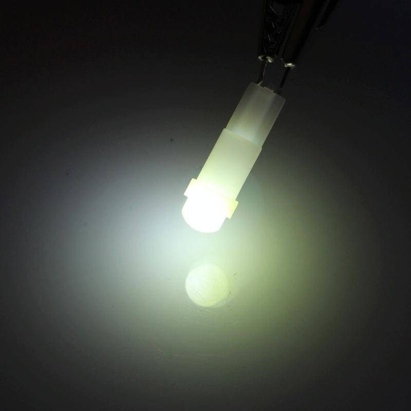 5 PCS T5 0.5W 20LM White Light 1 LED COB LED Instrument Light Bulb Dashboard Light for Vehicles, ...