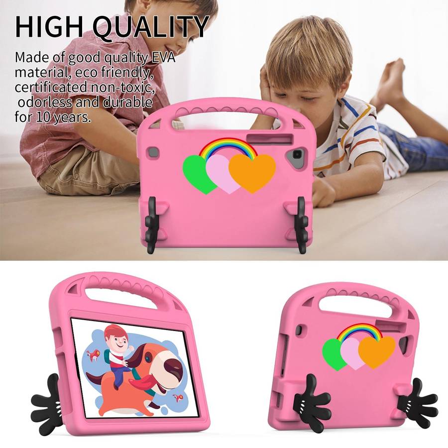 For Samsung Galaxy Tab A9 Love Small Palm Holder EVA Tablet Case(Pink)
