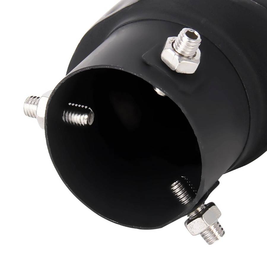 Universal Car Styling Stainless Steel Straight Double Outlets Exhaust Tail Muffler Tip Pipe(Black)