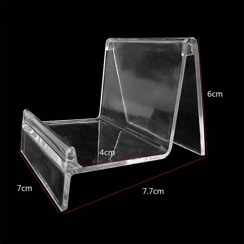 10 PCS Thickened Transparent Wallet Holder Plastic Phone Mask Display Stand Counter Display Stand...