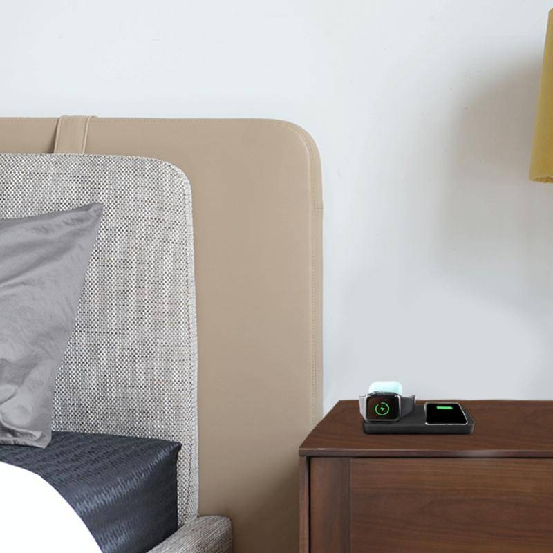 3 in 1 MagSafe Magnetic Wireless Charger Holder Base for iPhone & iWatch & AirPods(Black)