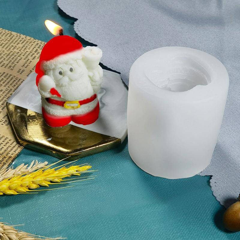 DIY Christmas Candle Aromatherapy Gypsum Silicone Mold, Shape: Snow House 3