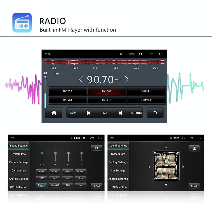 A3040 For Volkswagen 7-inch 2+32G Android Car Navigation Central Control Large Screen Player With...