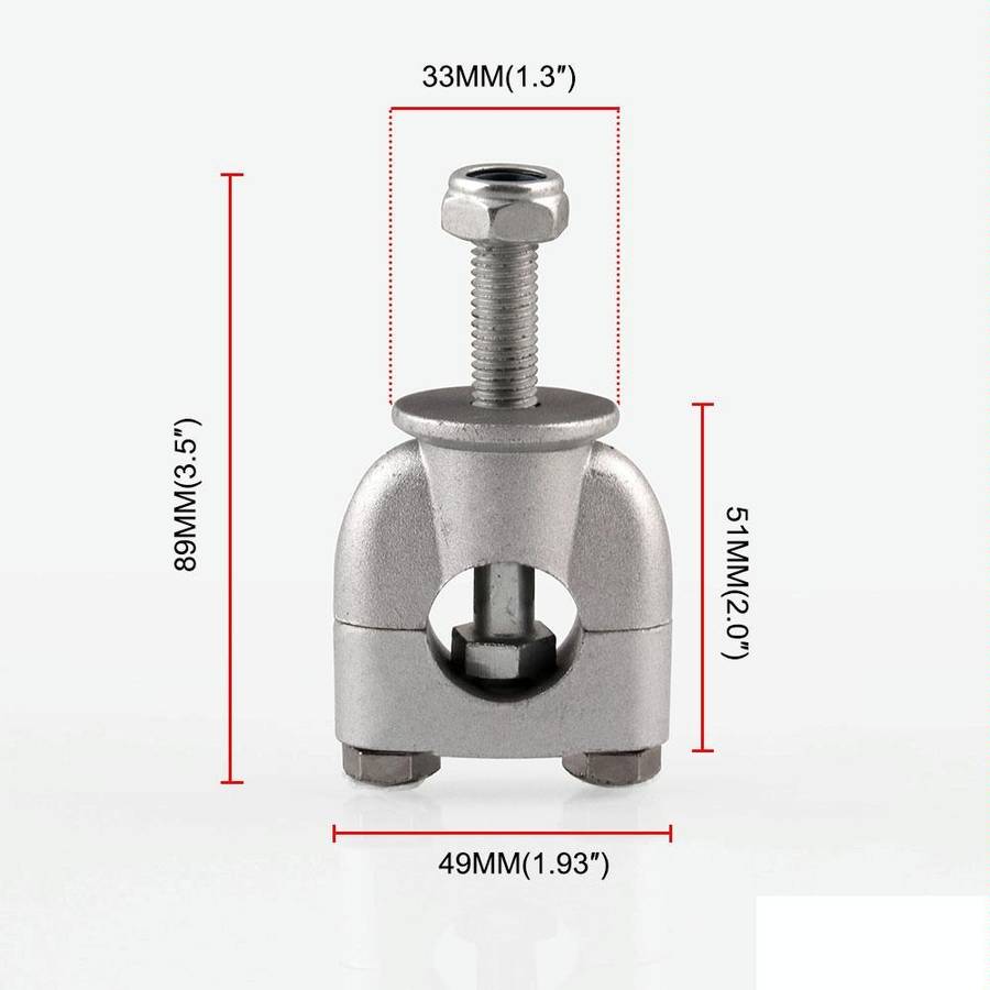 MB-MH027-S Universal Motorcycle Aluminum + Iron 22mm Single Hole Handlebar Fixed Bracket