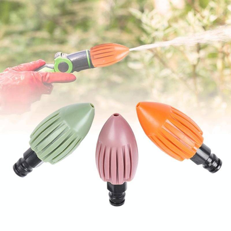 Water Rocket Washer Garden Hose Cleaning Head Drainage Trench Pressure Washer(Brown)