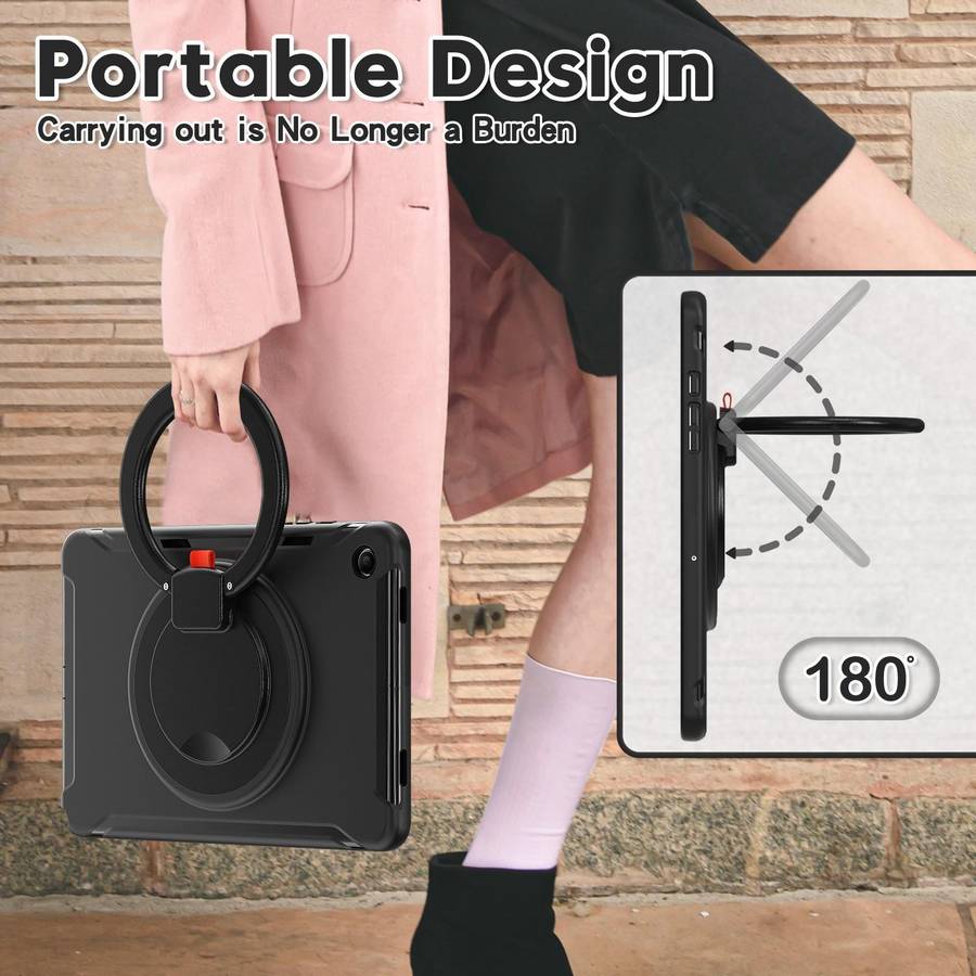 For Samsung Galaxy Tab A9+ Shockproof TPU + PC Protective Tablet Case(Black)