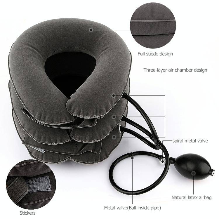 Household Full Cashmere Cervical Traction Instrument Neck Protection Inflatable Cervical Spine Ma...