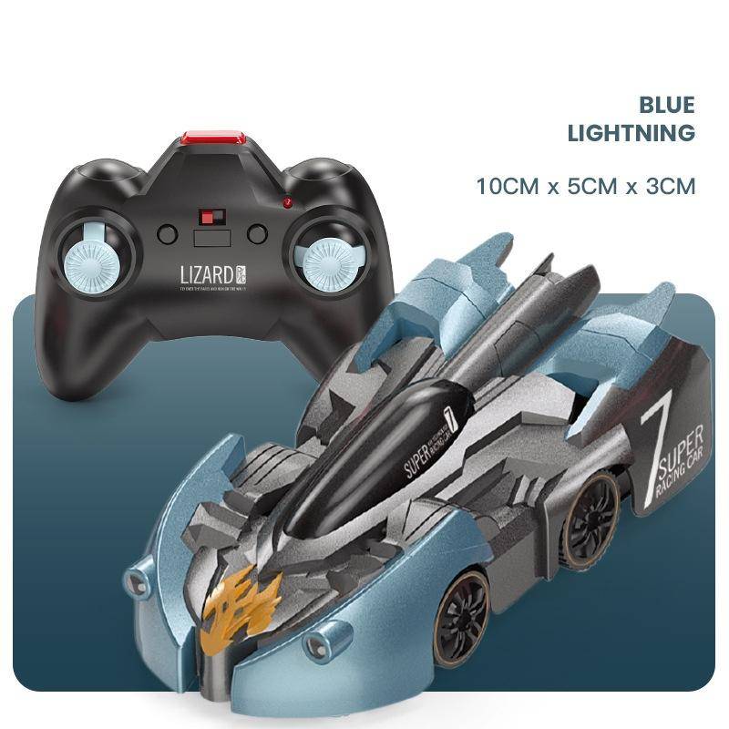 Remote Control Wall Climbing Car Mini Electric Remote Control Car Children Toy(Blue Lightning Han...