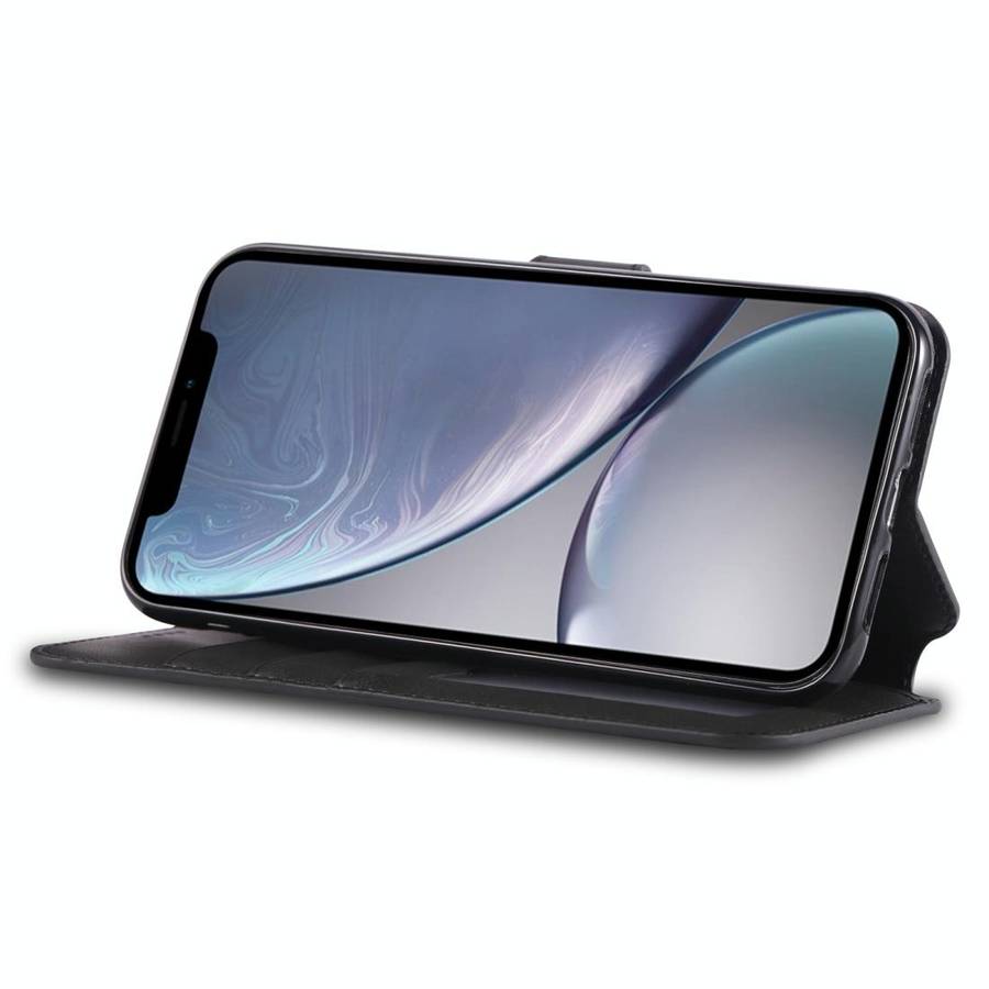 For iPhone XR AZNS Calf Texture Magnetic Horizontal Flip PU Leather Case with Holder & Card Slots...
