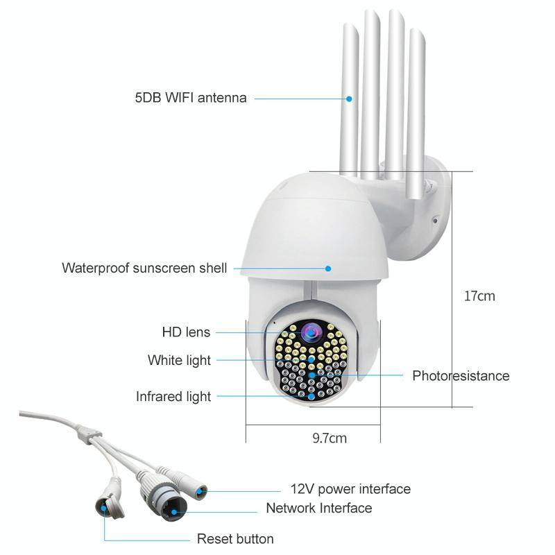 AL-63 2.0 Million Pixels 1080P HD WiFi IP Camera, Support Night Vision & Motion Detection & Two-w...