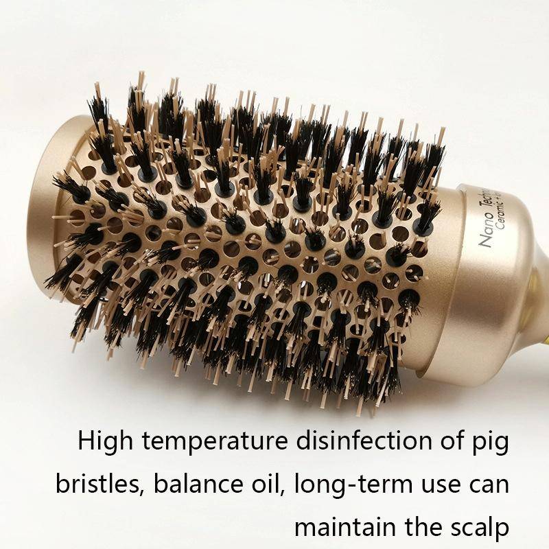 High Temperature Resistant Ceramic Bristles Roller Comb Nylon Needle Cylinder Curling Comb, Colou...