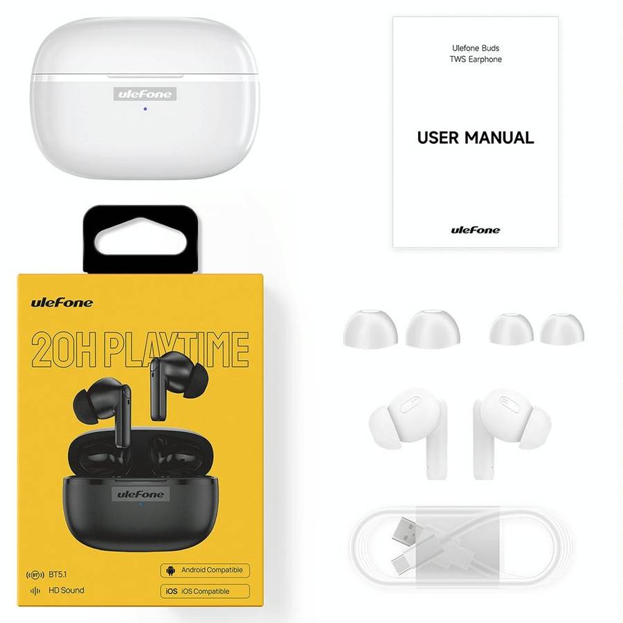 Original Ulefone Buds TWS True Wireless Bluetooth Earphone(White)