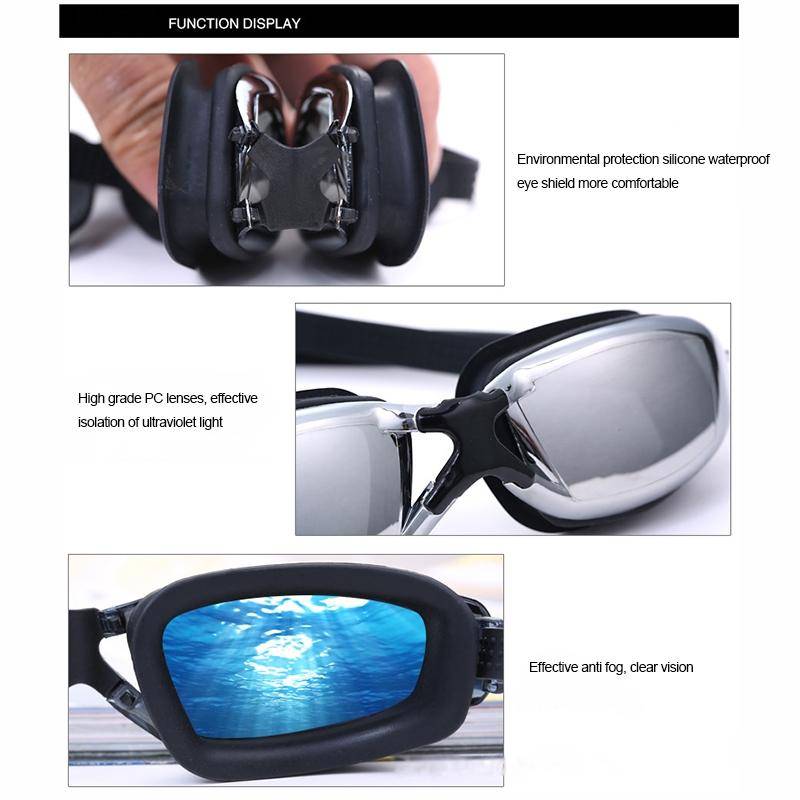 Professional Swimming Goggle Glasses(Pink)