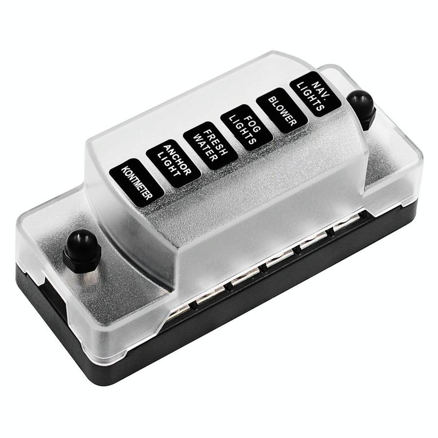CS-978A1 FB1901 1 In 6 Out Independent Positive Negative Fuse Box without Fuse Piece for Auto Car...