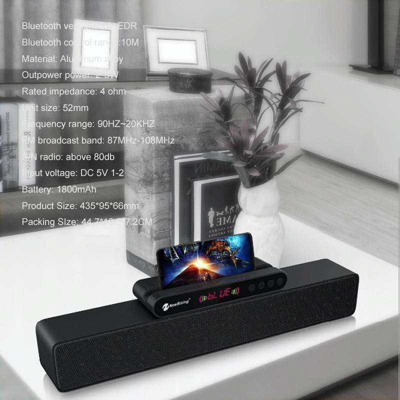 Newrixing NR-5017 LED Bluetooth Portable Speaker TWS Connection Loudspeaker Sound System 10W Ster...