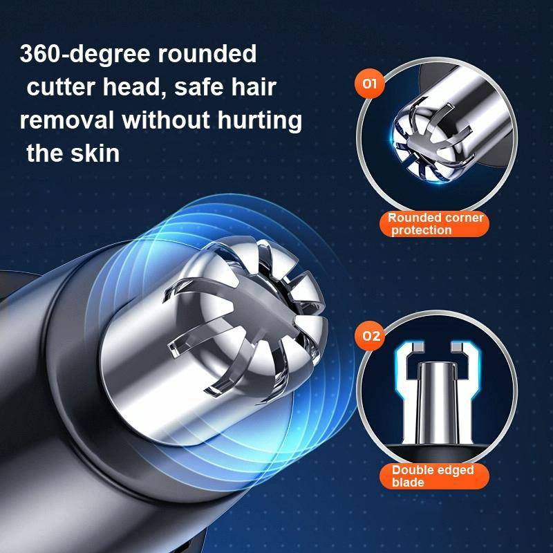 Electric Nose Hair Trimmer USB Rechargeable Eyebrow Trimmer Shaver( Gold)