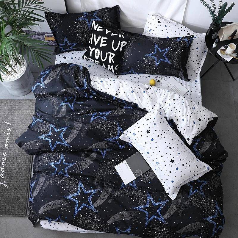 Bedding Set Luxury Family Set Sheet Duvet Cover Pillowcase, Size:1.2m Three-piece bedsheet(Eyelas...