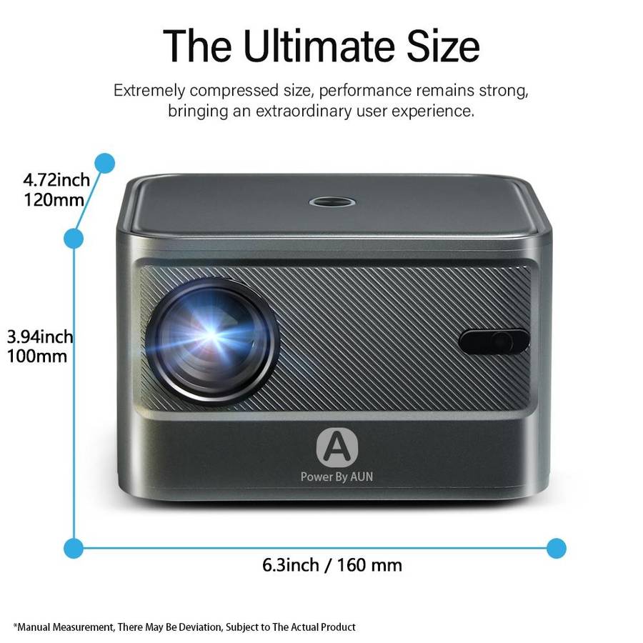 AUN A002 4K Android TV Home Theater Portable LED Projector Game Beamer(EU Plug)