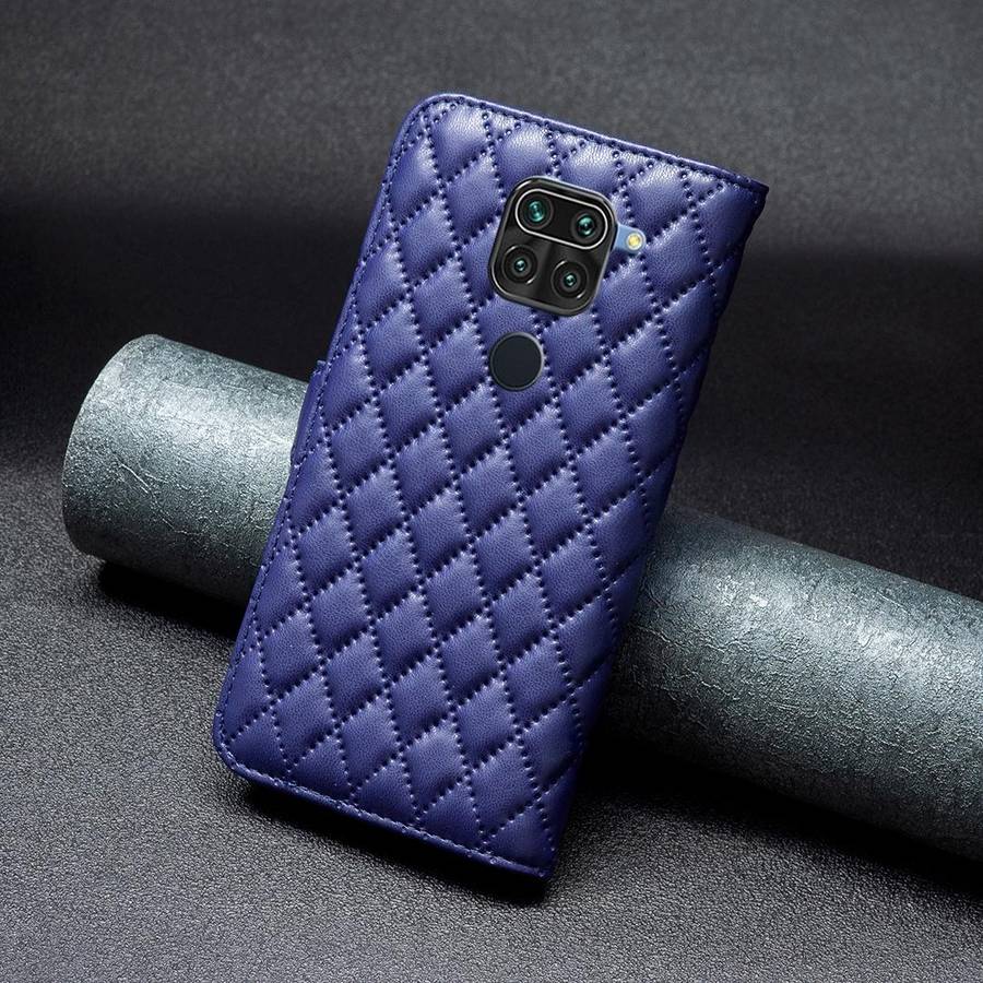 For Xiaomi Redmi Note 9 / 10X 4G Diamond Lattice Wallet Leather Flip Phone Case(Blue)