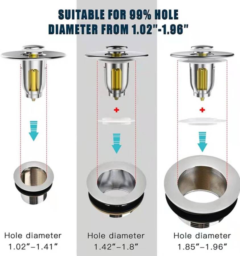 Basin Drain Bounce Core Push-Type Leaking Plug(Bouncing Core)