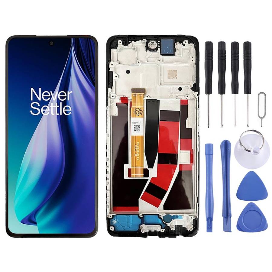 For OnePlus Nord N30 SE CPH2605 IPS LCD Screen Digitizer Full Assembly with Frame (Black)