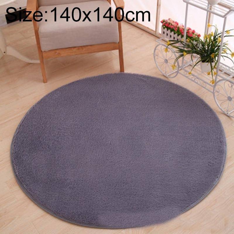KSolid Round Carpet Soft Fleece Mat Anti-Slip Area Rug Kids Bedroom Door Mats, Size:Diameter: 140...