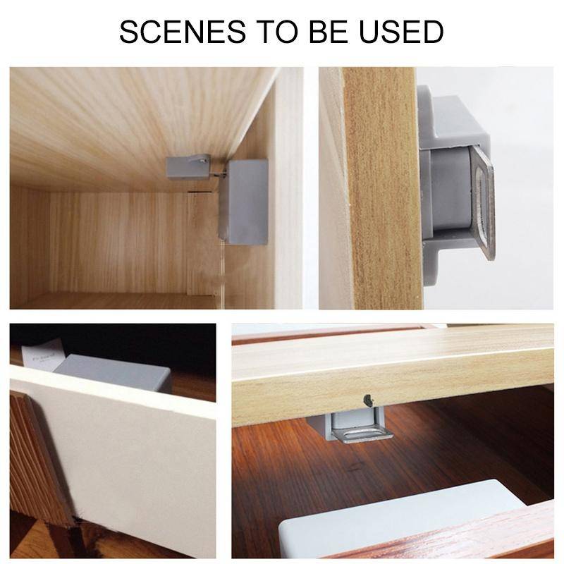 T3 ABS Magnetic Card Induction Lock Invisible Single Open Cabinet Door Lock (White)