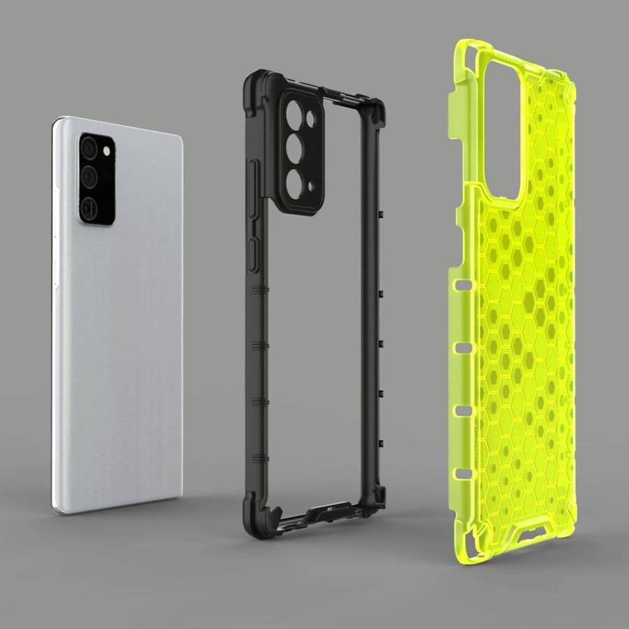 For Samsung Galaxy Note 20 Shockproof Honeycomb PC + TPU Protective Case(Blue)