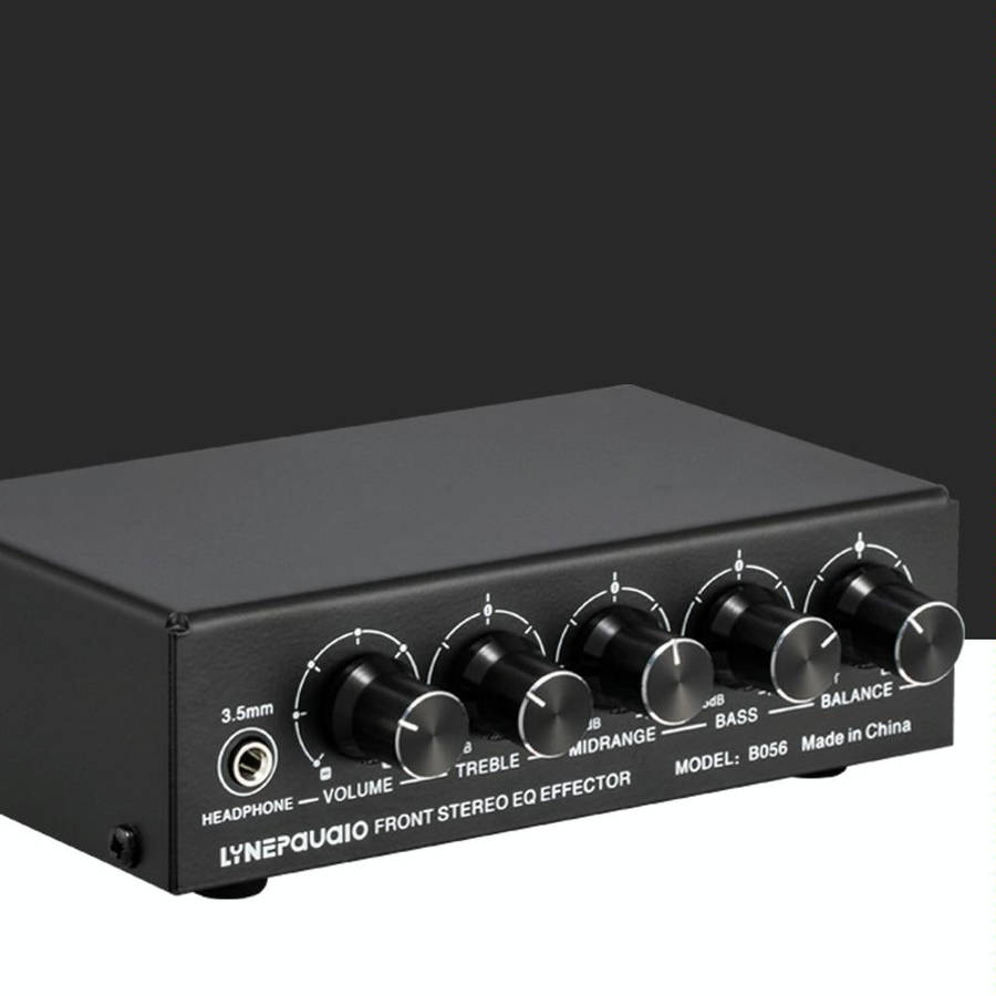 3-Channel Mixer Front Stereo Amplifier High / Mid / Bass Adjuster, USB 5V Power Supply, US Plug