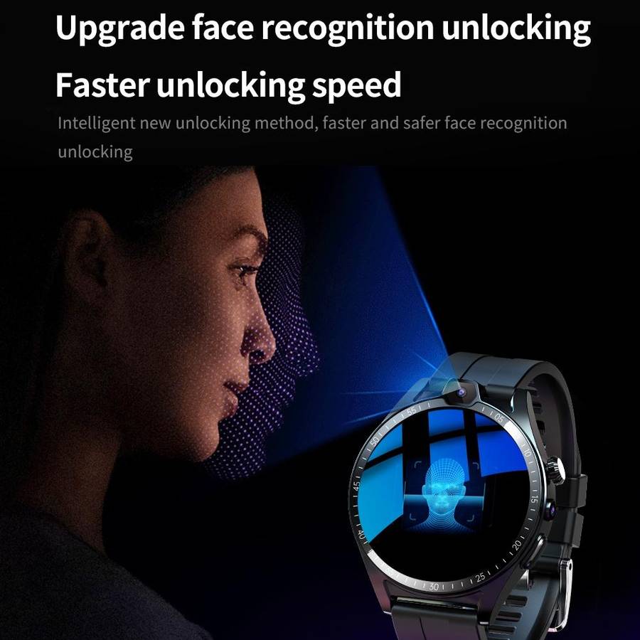 L01 1.43 inch IP67 Waterproof 4G Android 9.0 Smart Watch Support Face Recognition / GPS, Specific...