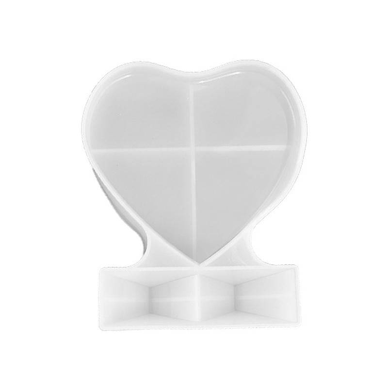 Heart-shaped Square Photo Frame Display DIY Silicone Mould, Spec: L (Heart-shaped)