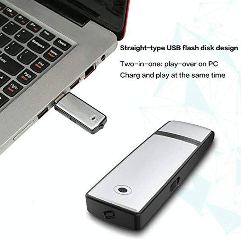 USB Voice Recorder + 8GB USB Flash Disk(Black)