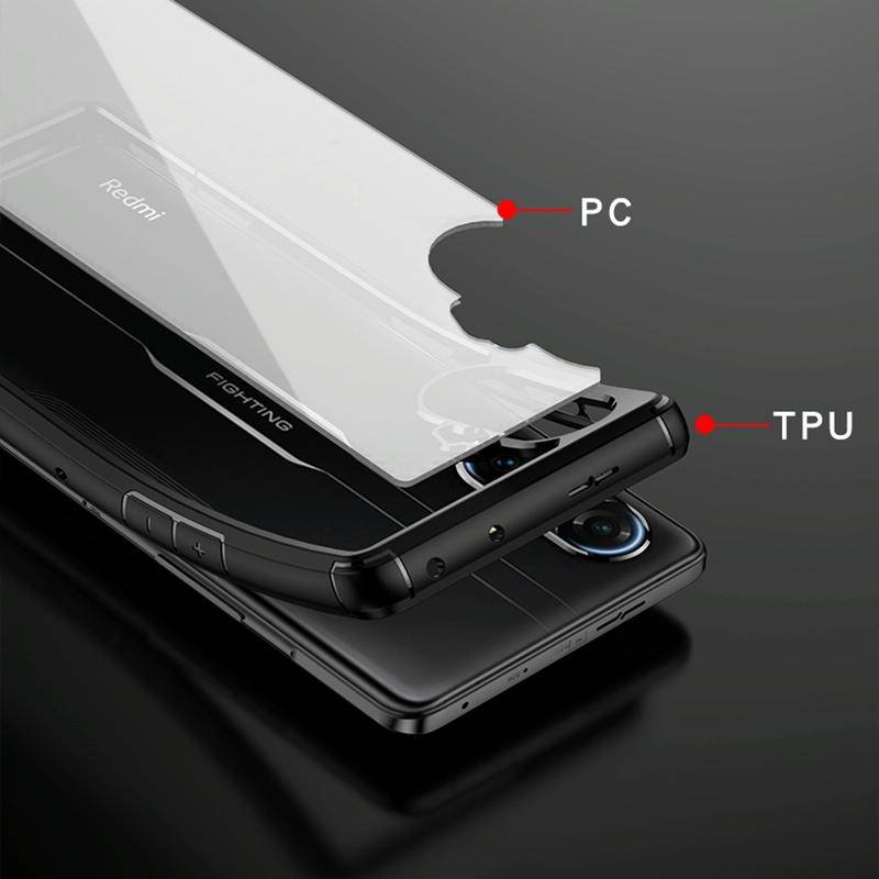For Asus ROG Phone 6 Clear PC + TPU Shockproof Phone Case(Black)