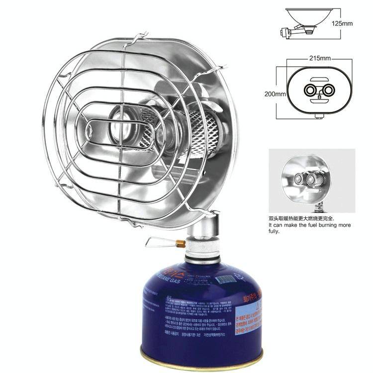 BRS-H22 Outdoor Camping Double Head Gas Heating Stove Fishing Heater Baking Oven Without Gas Cyli...