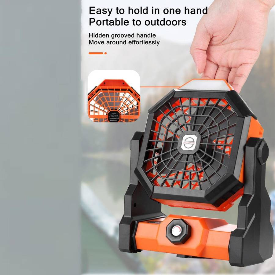 X3 Outdoor Portable Fan USB Charging Air Cooling Fan with LED Night Lamp (Green)