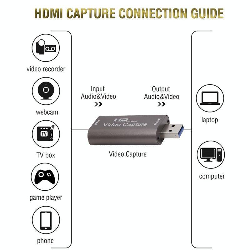 CJK013 Video Capture Card Live Recording Box Video Capture Adapter