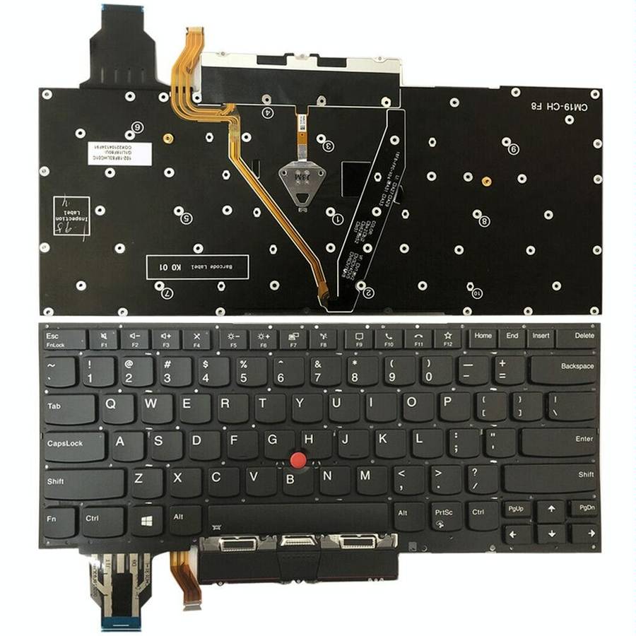For Lenovo ThinkPad X1 Yoga 5th Gen 20UB US Version Backlight Laptop Keyboard with Touchpad Butto...