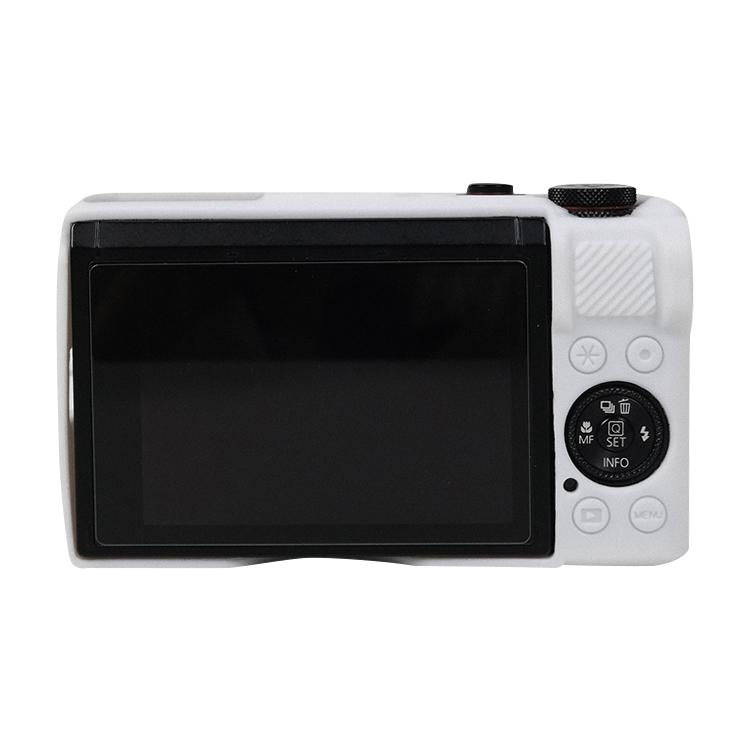 For Canon PowerShot G7 X Mark III / G7X3 Soft Silicone Protective Case with Lens Cover(White)