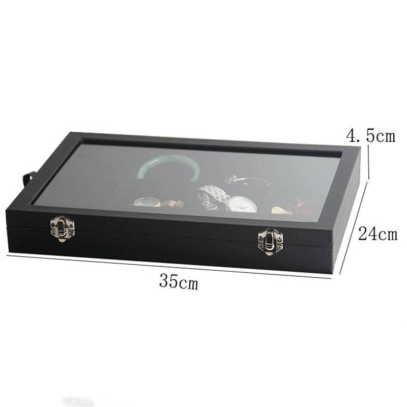 Jewelry Accessories Storage Box Jewelry Case Transparent Ring Bracelet Display Case, Color: 24 Gr...