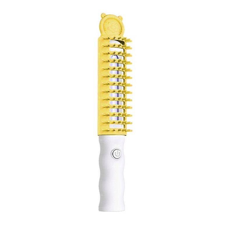 Pet Ultraviolet Sterilization And Mite Removal Massage Comb Dog Hair Brush(Yellow)